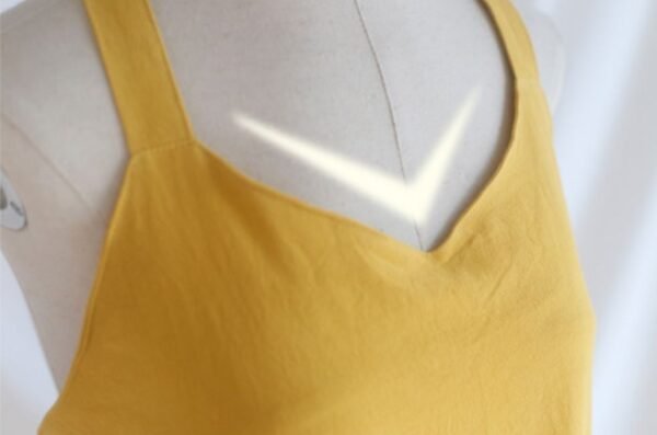 No-tie Crossback Pleated Apron