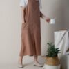 Adjustable Back Strap Apron With Pockets For Women