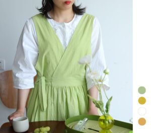 Reversible Cotton Cross-Back Apron