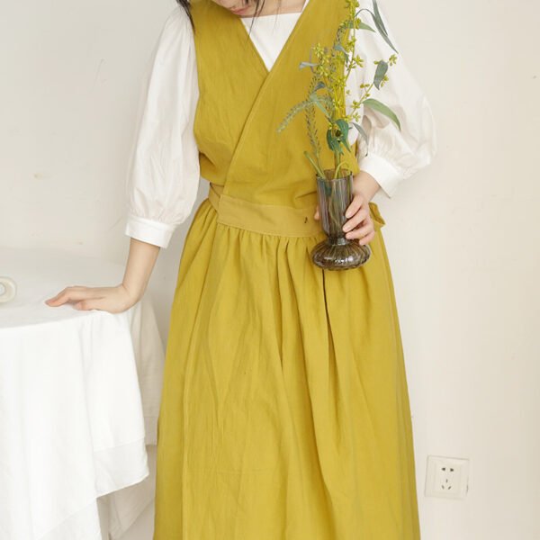 Reversible Cotton Cross-Back Apron