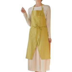 Cotton Slit-Front Crossback Apron For Women
