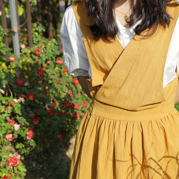 Reversible Cotton Cross-Back Apron