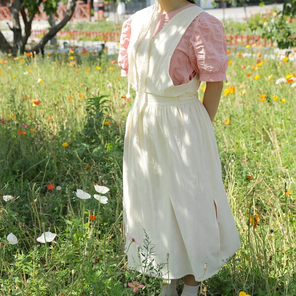 Reversible Cotton Cross-Back Apron