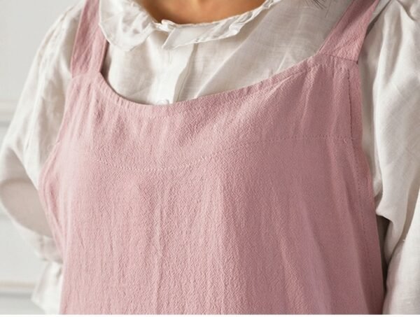 Japanese-style Cotton Pleated Apron For Women