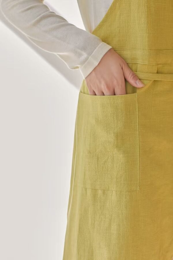 Cotton Slit-Front Crossback Apron For Women