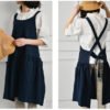 Japanese-style Cotton Pleated Apron For Women