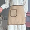 Cozy Stripe Half Apron For Women