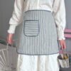 Cozy Stripe Half Apron For Women