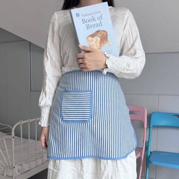Cozy Stripe Half Apron For Women