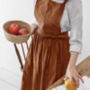 Japanese Cross Back Pinafore Linen Apron