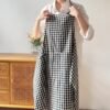 Classic Gingham Cotton Apron