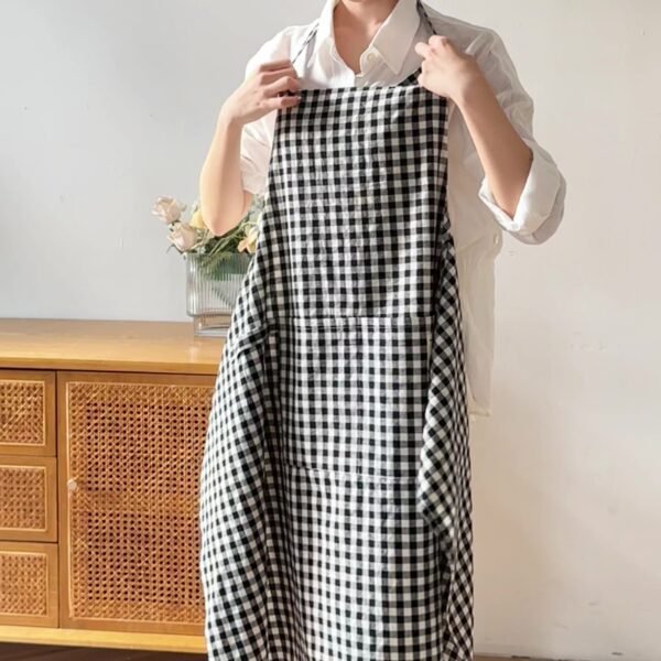 Classic Gingham Cotton Apron