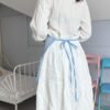 Cozy Stripe Half Apron For Women