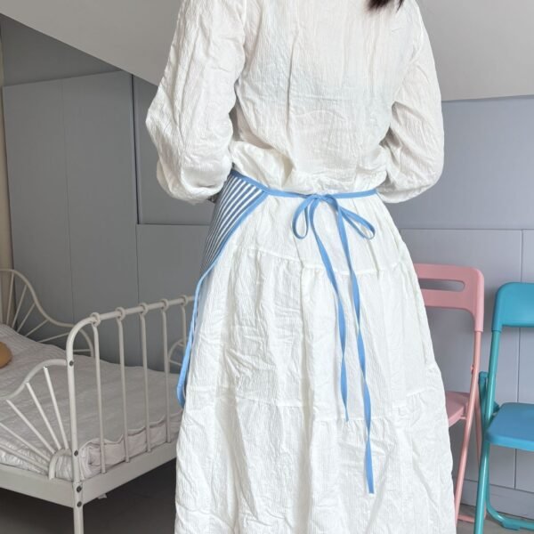 Cozy Stripe Half Apron For Women