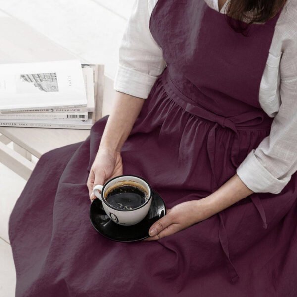 Japanese Cross Back Pinafore Linen Apron