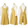 Minimalist Cotton Pleated Apron With Wide Straps