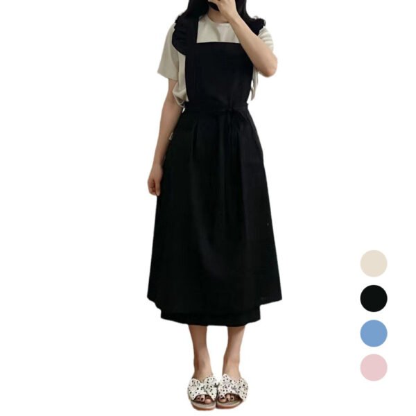 Ruffle Trim Waterproof Apron For Women