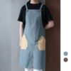 Modern Polygonal Color Block Pockets Canvas Apron