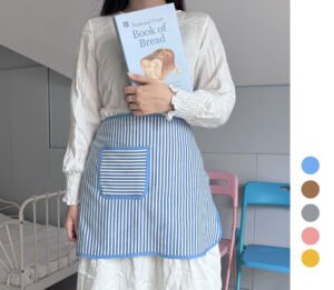 Cozy Stripe Half Apron For Women