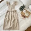 Ruffle Trim Waterproof Apron For Women