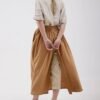 Minimal Form Cotton Pleated Apron For Women