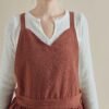 Classic V-Neck Crossback Cotton Apron For Women
