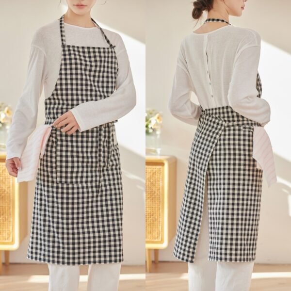 Classic Gingham Cotton Apron