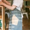 Modern Polygonal Color Block Pockets Canvas Apron