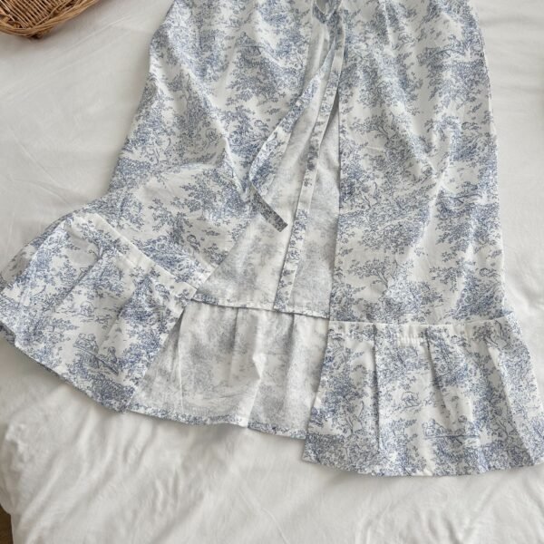 Vintage Ink Print Apron For Women