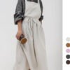 Minimal Form Cotton Pleated Apron For Women