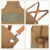 Canvas Crossback Artisan Apron With Contrast Pockets