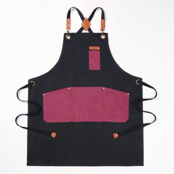 Canvas Crossback Artisan Apron With Contrast Pockets