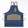 Canvas Crossback Artisan Apron With Contrast Pockets