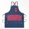 Canvas Crossback Artisan Apron With Contrast Pockets