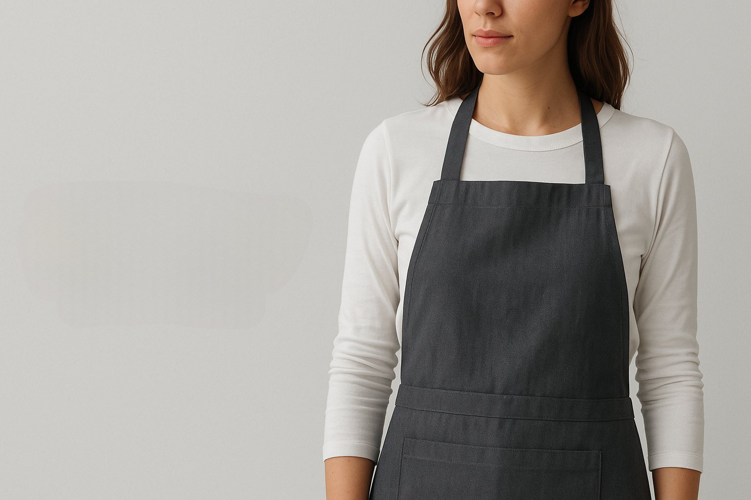 Adjustable Back Strap Apron With Pockets For Women
